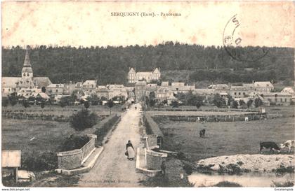 CPA carte postale France  Serquigny  Panorama 1906 VM61105