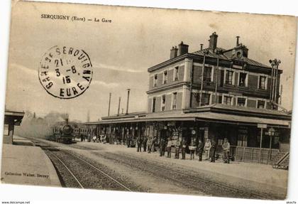 CPA SERQUIGNY - La Gare (211338)