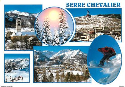 05 - Serre Chevalier - Multivues - Hiver - Neige - Snowboard - CPM - Voir Scans Recto-Verso