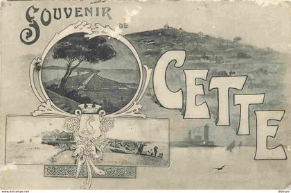 34 - Sète - Souvenir de Cette - CPA - Oblitération ronde de 1914 - Voir Scans Recto-Verso