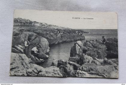 Cpa 1923, Cette, Sète, la Corniche, Hérault 34