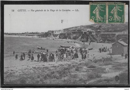 Sete - Cette - Vue générale de la Plage