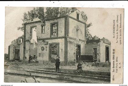 CPA-Carte Postale  France-Sillery--Sa gare après le bombardement-1914-1916 VM11811