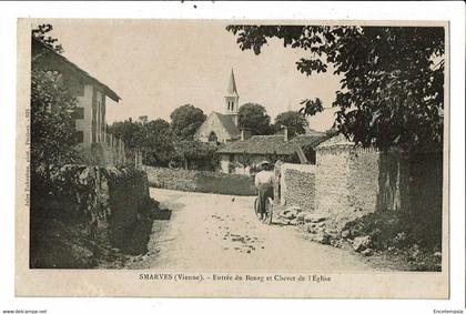 CPA Carte Postale-France-Smarves Entrée du Bourg et Chevet de l'église  VM26011p