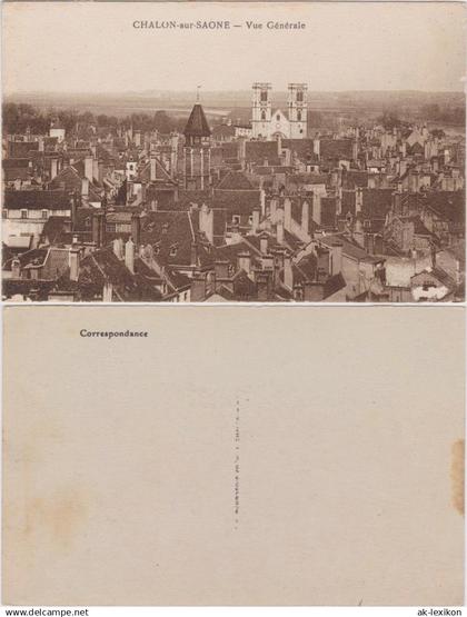 Chalon-sur-Saone Chalon-sur-Saône Vue Generale/Blick über die Dächer 1918