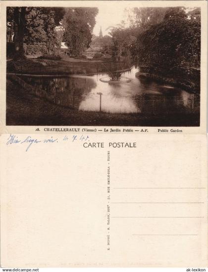 Chatellerault Châtellerault Le Jardin Public - Public Garden 1928