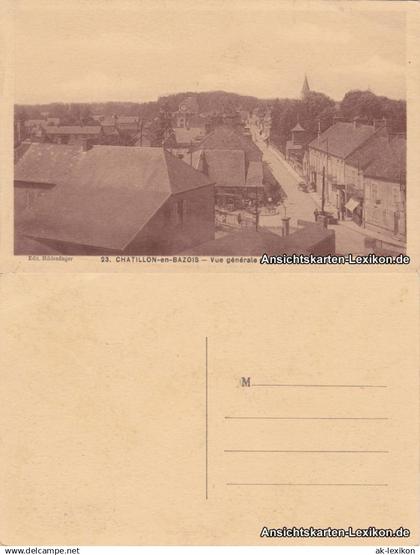 CPA Chatillon-en-Bazois Châtillon-en-Bazois Totale mit Straßenblick 1918