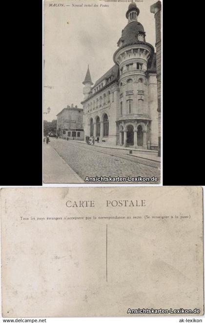 CPA Macon Mâcon Straßenpartie am Nouvel Hotel des Postes 1912