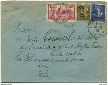 FRANCE, ANNULS LYON-TERREAUX, 1935, 3 STAMPS (279, 290, 298)                   m