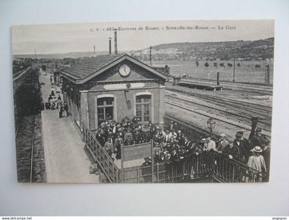 CPA Environ de Rouen Sotteville-Les-Rouen La Gare