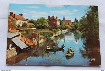 Cpm, Souppes sur Loing, vue sur le Loing et l'église paroissiale, Seine et Marne 77