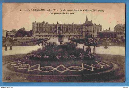 78 - St Germain en Laye - Façade septentrionale du Château - Vue Générale du Parterre - Ecrite