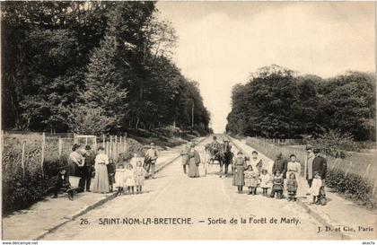 CPA St-NOM-la-BRETECHE - Sortie de la Foret de MARLY (246293)