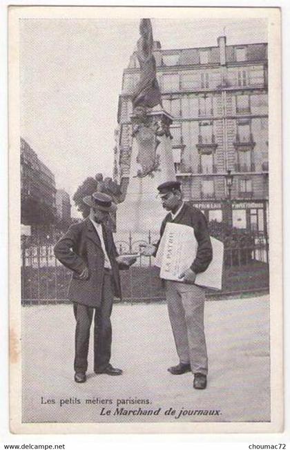 (75) 150, Paris Petits Métiers, Les Petits métier parisiens, Le Marchand de journeaux (Au bon Marché Le Mans), non voyag