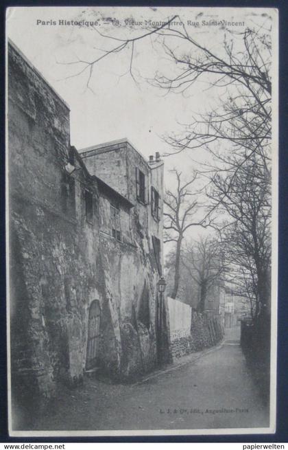 75 Paris - Vieux Montmartre, Rue Saint-Vincent (=Paris Historique)