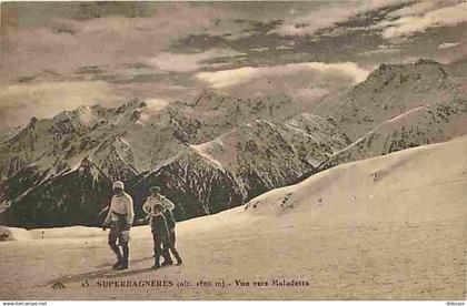 31 - Superbagnères - Vue vers Maladetta - Animée - Neige - CPA - Voir Scans Recto-Verso