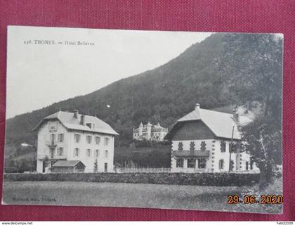 CPA - Carte Publicitaire - Thônes - Hôtel Bellevue