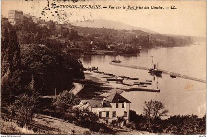 CPA THONON-les-BAINS - Vue sur le Port prise des Concise (248142)