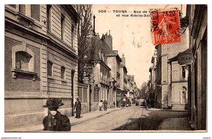 Tours - Rue de Clocheville et rue Emile Zola