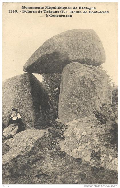 CPA Trégunc - Dolmen - Route de Pont-Aven