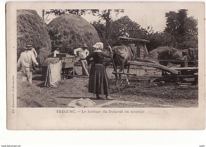 Tregunc (Proche Concarneau) - Le Battage du Froment au manège (Scène agricole,travail au champ) / Editions Laussedat