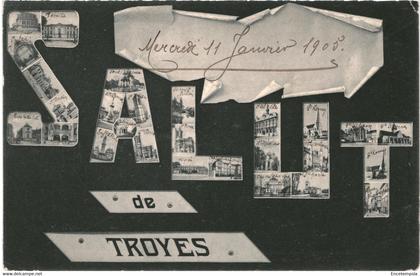 CPA- Carte Postale -France-Troyes Salut de Troyes 1905   VM44035