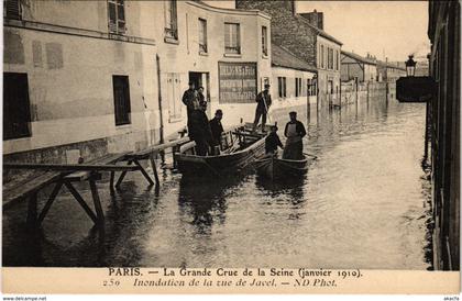 CPA Inondations PARIS 1910 Rue de Javel (972033)