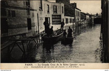 CPA Inondations PARIS 1910 Rue de Javel (972100)