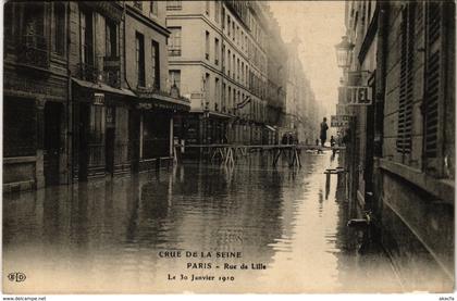 CPA Inondations PARIS 1910 Rue de Lille (972161)