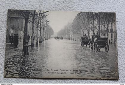 Paris 75, inondations de 1910, l'avenue Bosquet