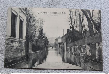 Paris 75, inondations de 1910, rue Félicien David