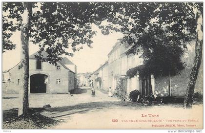 VALENCE D'ALBIGEOIS - vue prise du foirail.