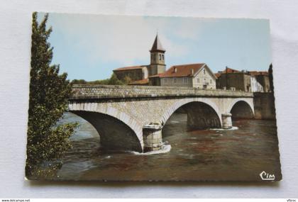 J08, Cpm, Varilhes, le pont et l'église, Ariège 09