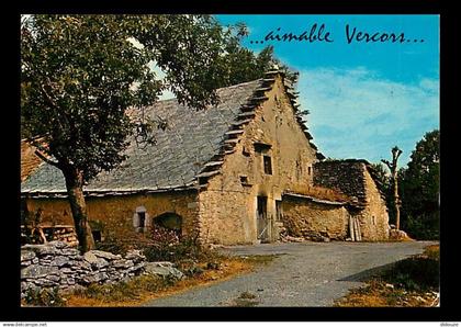 38 - Isère - Le Vercors - Maison en Vercors - Flamme Postale des Grottes de Choranche - CPM - Voir Scans Recto-Verso