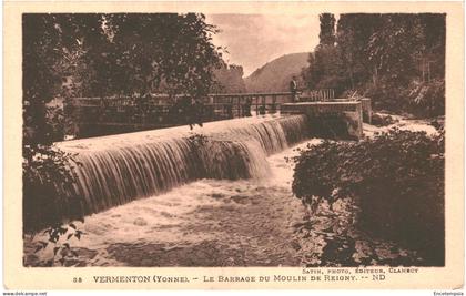 CPA  Carte Postale France Vermenton Barrage du Moulin de Reigny    VM71621