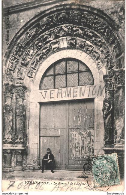 CPA-Carte Postale France Vermenton  Portail de l'église 1906  VM54798