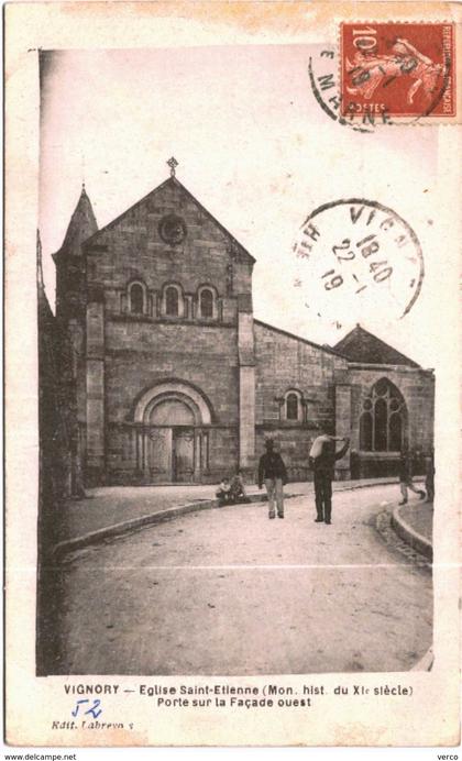 CARTE POSTALE ANCIENNE DE VIGNORY-EGLISE SAINT ETIENNE