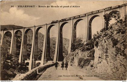 CPA VILLEFORT - Route de MENDE et pont d'Altier (638119)