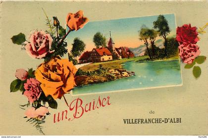 villefranche d'albi * d'albigeois * souvenir et un baiser de la commune