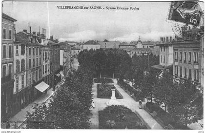 Carte Postale Ancienne de VILLEFRANCHE SUR SAONE-Square Etienne Poulet