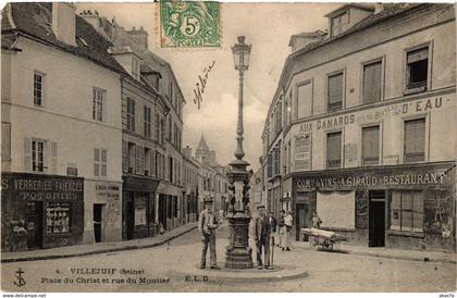 CPA VILLEJUIF Place du Christ et Rue du Moutier (869727)