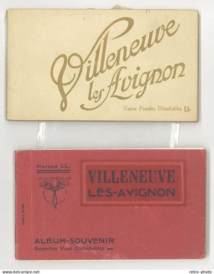 2 carnets Cpa Villeneuve lès Avignon , éditeur LL