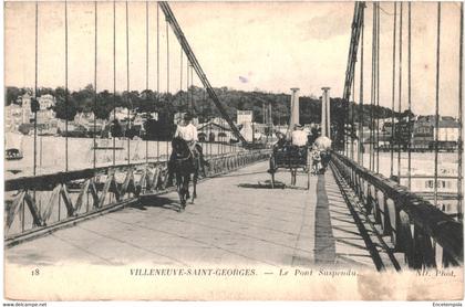 CPA-Carte Postale  France Villeneuve Saint Georges  Pont suspendu   VM55209