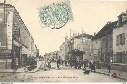 CPA Villiers-sur-Marne Route de Paris