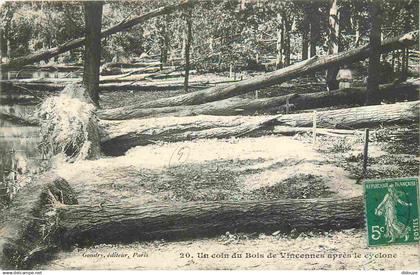 94 - Vincennes - Bois de Vincennes - Un coin du Bois de Vincennes après le cyclone - CPA - Oblitération de 1908 - Voir S