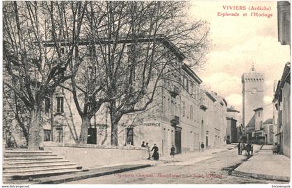 CPA-Carte Postale France Viviers Esplanade et Horloge  VM55062ok