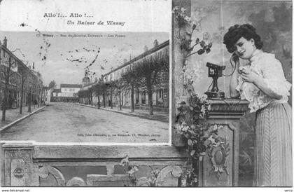 Carte Postale Ancienne de WASSY-Un Baiser