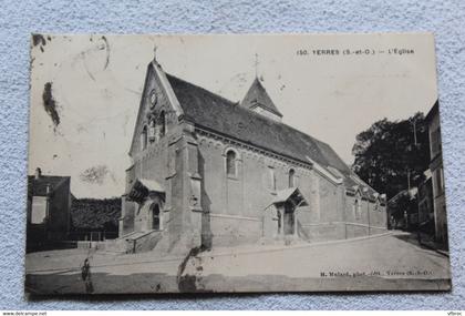 Cpa 1916, Yerres, l'église, Essonne 91