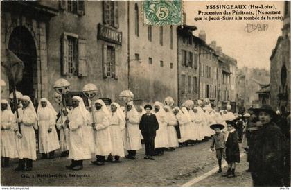 CPA AK YSSINGEAUX - Procession des Penitents (691052)