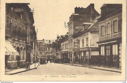 CPA Yvetot Rue du Calvaire